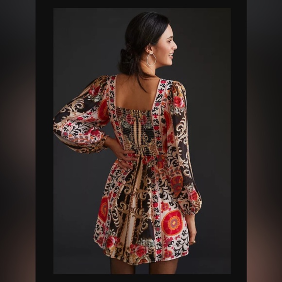 Nikasha Multicolor Floral Mini Dress Sz Large - Picture 2 of 12